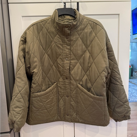 Sanctuary Jackets & Blazers - Social Standard by Sanctuary Womens Quilted Twill Jacket Field Green, Medium